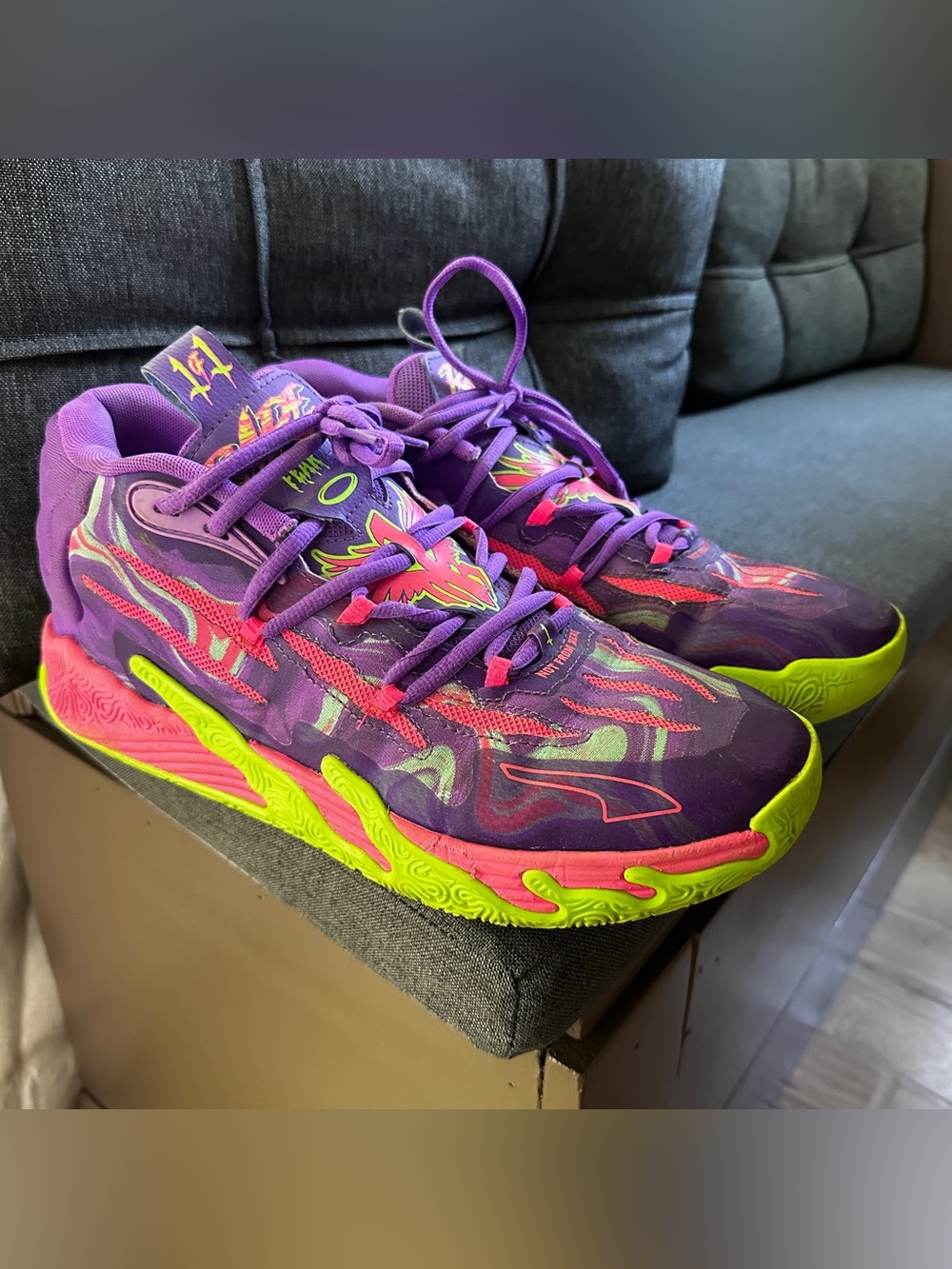 PUMA x Lamelo Ball MB.03 "Toxic" NBA Basketball Shoes -RARE- Men Sz 11